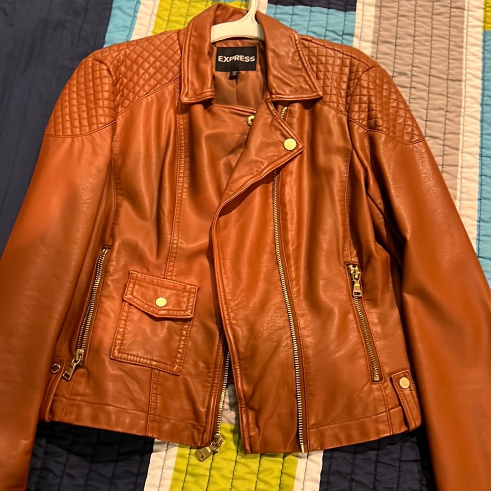Express leather jacket size small